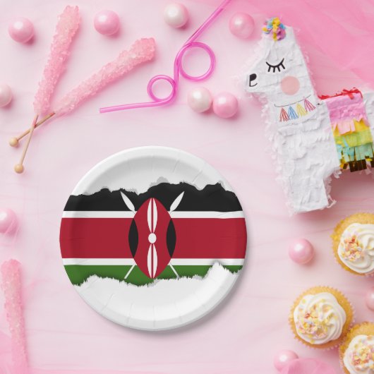 Kenia-Flagge Pappteller (Party)