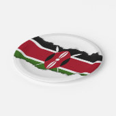 Kenia-Flagge Pappteller (Schrägansicht)