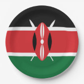 Kenia-Flagge Pappteller (Vorderseite)