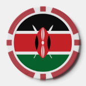 Kenia-Flagge Pokerchips (Vorderseite)