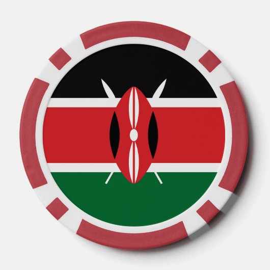 Kenia-Flagge Pokerchips (Rückseite)