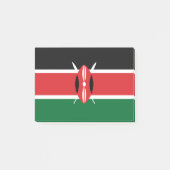 Kenia-Flagge Post-it Klebezettel (Vorderseite)