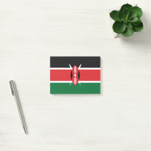 Kenia-Flagge Post-it Klebezettel