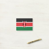 Kenia-Flagge Post-it Klebezettel (Auf Schreibtisch)
