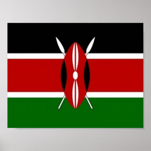 Kenia - Flagge - Poster (Vorne)