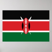 Kenia-Flagge Poster (Vorne)