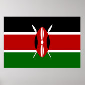 Kenia-Flagge Poster (Vorne)