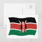Kenia-Flagge Postkarte (Vorne/Hinten)