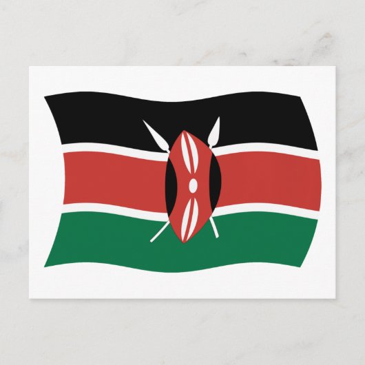 Kenia-Flagge Postkarte (Vorderseite)