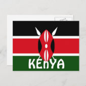 Kenia-Flagge Postkarte (Vorne/Hinten)
