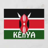 Kenia-Flagge Postkarte (Vorderseite)