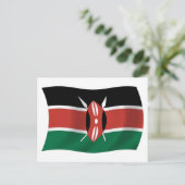 Kenia-Flagge Postkarte (Stehend Vorderseite)