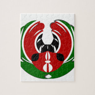 Kenia-Flagge Puzzle