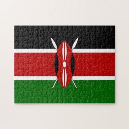 Kenia - Flagge - Puzzle (Horizontal)