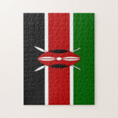 Kenia - Flagge - Puzzle (Vertikal)