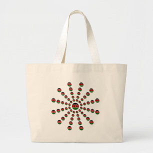 Kenia-Flagge Radial Pattern: Patriotische Kunst & Jumbo Stoffbeutel