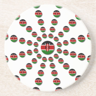 Kenia-Flagge Radial Pattern: Patriotische Kunst &  Untersetzer