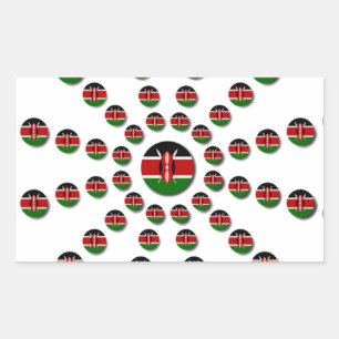 Kenia-Flagge Radialmuster: Patriotische Kunst & De Rechteckiger Aufkleber
