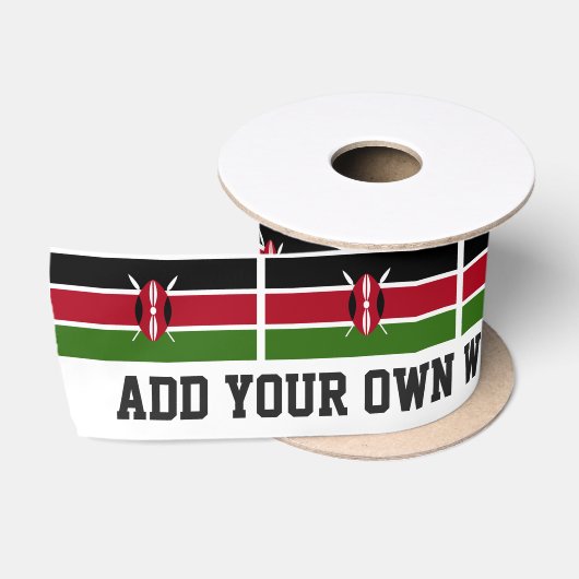 Kenia-Flagge Satinband (Spule)