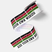 Kenia-Flagge Satinband (Rückseite)