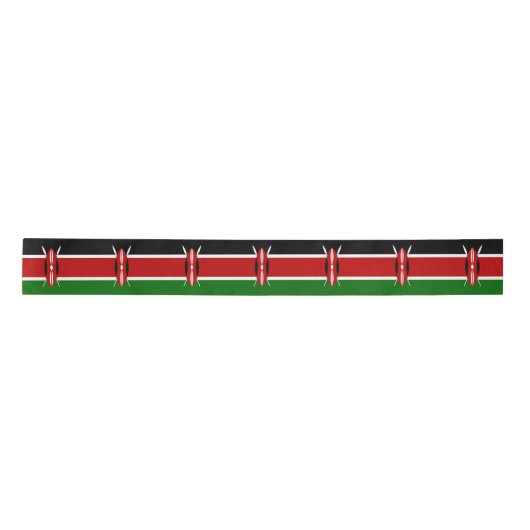 Kenia-Flagge Satinband (Vorderseite)