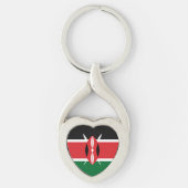 Kenia-Flagge Schlüsselanhänger (Vorderseite)