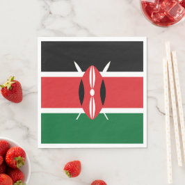 Kenia-Flagge Serviette