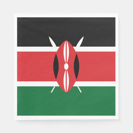 Kenia-Flagge Serviette (Vorderseite)