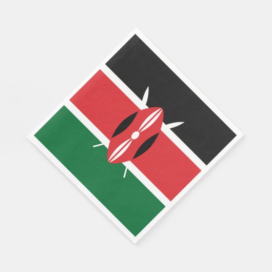 Kenia-Flagge Serviette (Ecke)
