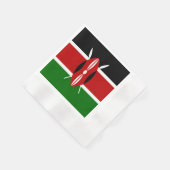Kenia-Flagge Serviette (Ecke)