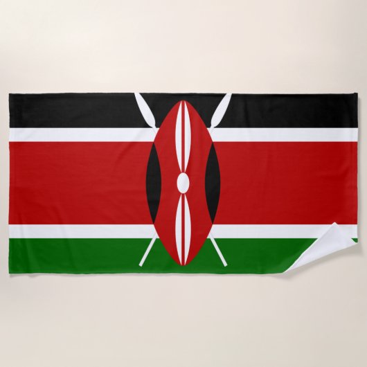 Kenia-Flagge Strandtuch (Vorderseite)