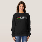 Kenia-Flagge Sweatshirt (Vorne ganz)