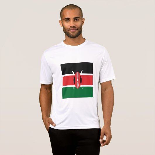 Kenia-Flagge T-Shirt (Vorne ganz)