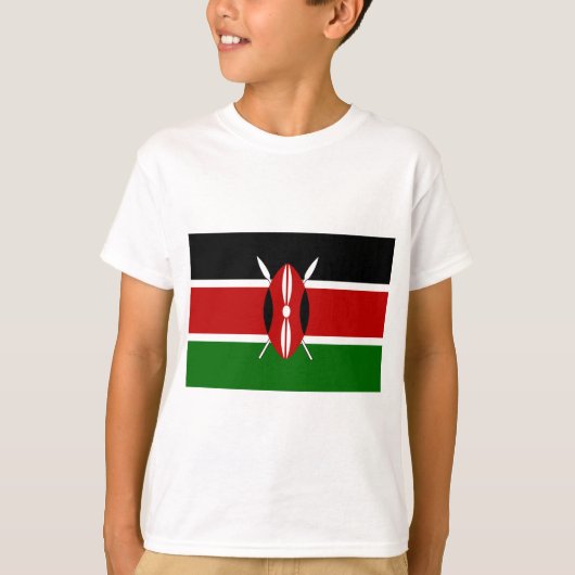 Kenia-Flagge T-Shirt (Vorderseite)
