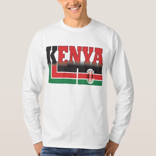 KENIA-FLAGGE T-Shirt (Vorderseite)