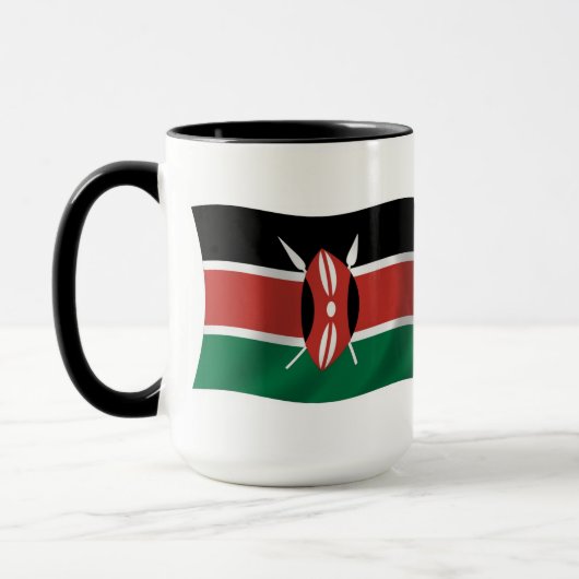 Kenia-Flagge Tasse (Links)