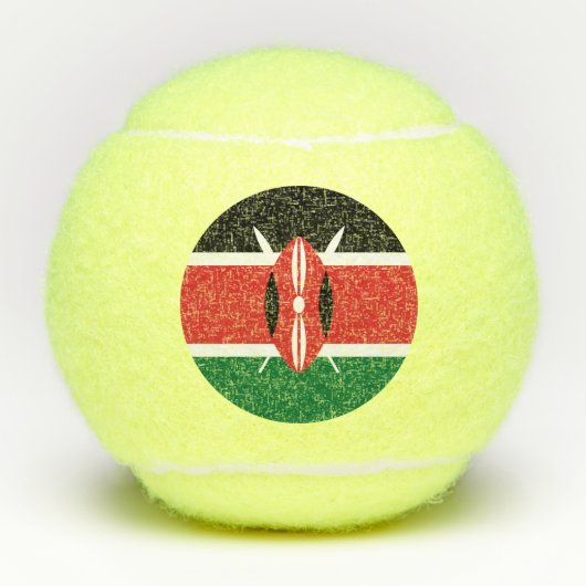Kenia-Flagge Tennisbälle (Vorderseite)