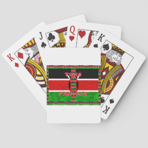 Kenia-Flagge: Tuko Pamoja - Unity Art Design Spielkarten