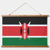 Kenia-Flagge Wandteppich Mit Holzrahmen (Vorderseite)