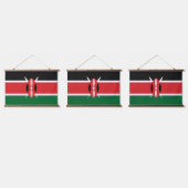 Kenia-Flagge Wandteppich Mit Holzrahmen (Dreifach)