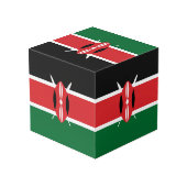 Kenia-Flagge Würfel (Rückseite Schrägansicht)