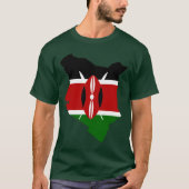 Kenia-Flaggen-Karte T-Shirt (Vorderseite)