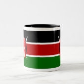 Kenia-Flaggen-Tasse Zweifarbige Tasse (Mittel)