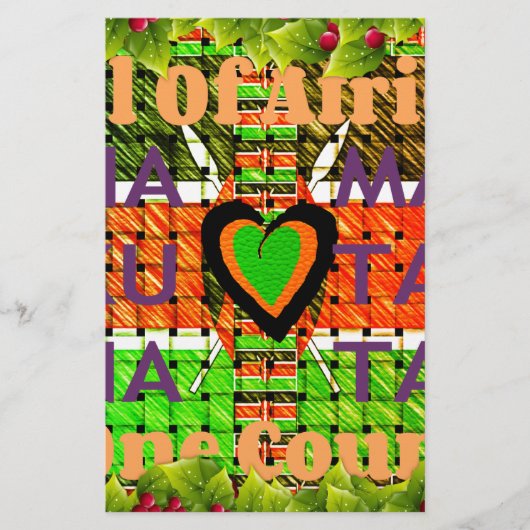 Kenia: ganz Afrika in einem Land - Waldenflagge Briefpapier (Vorderseite)