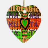 Kenia: ganz Afrika in einem Land - Waldenflagge Keramikornament (Rechts)