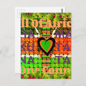 Kenia: ganz Afrika in einem Land - Waldenflagge Postkarte (Vorne/Hinten)