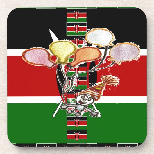 Kenia Geburtstag Untersetzer (Vorderseite)