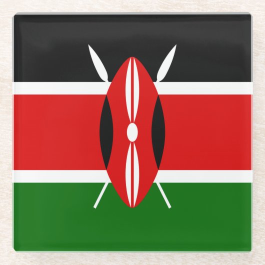 Kenia Glasuntersetzer (Vorderseite)