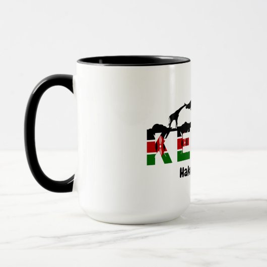Kenia Hakuna Matata Kaffeetasse: Afrikanische Deko Tasse (Links)