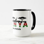 Kenia Hakuna Matata Kaffeetasse: Afrikanische Deko Tasse (VorderseiteRechts)